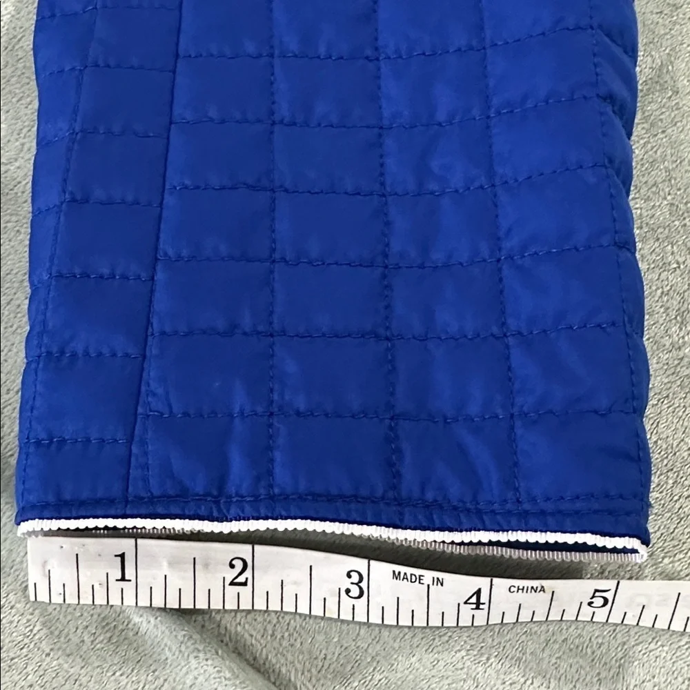 Chico's Vibrant Blue Quilted Puffer Jacket size 1 medium